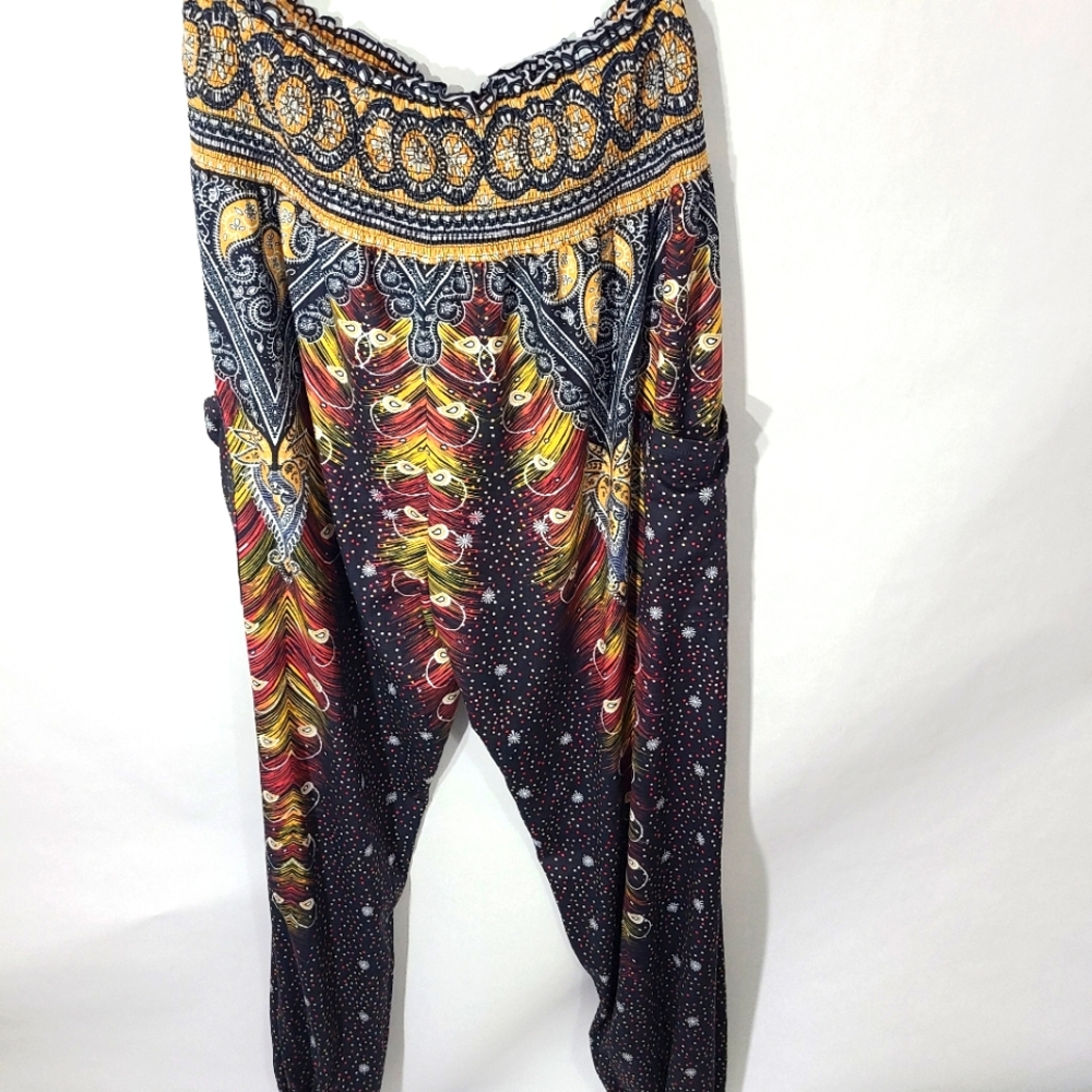 Qianxizhan Women's Size Large L Harem Pants Hippie Palazzo Pants Joggers‎